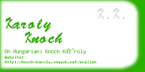 karoly knoch business card